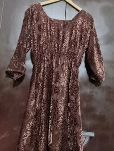 Brown🟤 Dress Floral Print For 36 Bust