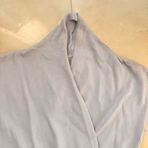 Elegant Gray Pleated Dress