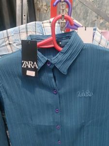 Zara Blue Button-Down Shirt