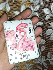 Flamingo Mirror Keychain