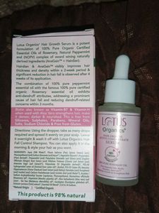 Lotus Organic+ HairGrowth Active Concentrate Serum