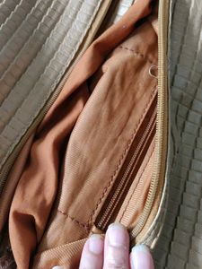 Stylish Textured Tan Hobo Bag