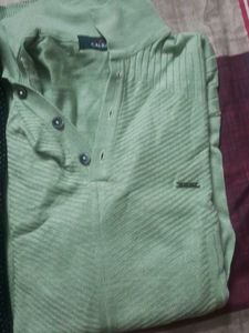 Men's Green Henley Shirt 3xl