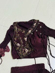 Embroidered Ethnic blouse and palazzo Set