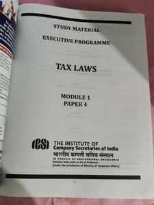 Tax Laws - Executive Programme Book