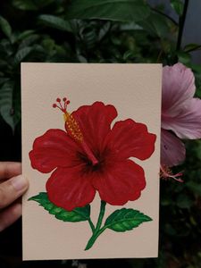 🌺 Handmade Hibiscus Mini Painting | For Sale 🎨