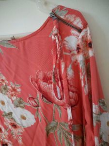 Vibrant Floral Print Long Sleeve Dress
