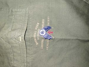 Men's Olive Green Short Sleeve Shirt