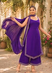 Elegant Purple Kurta Set with Dupatta