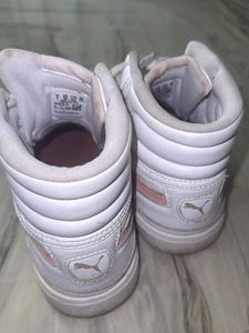 Puma White High-Top Sneakers