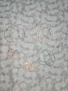 Set of 6 Earrings | 5 Hoops + 1 Stud Pair | Pearl