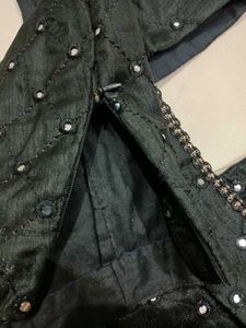 Black Fancy Princes Cut  Blouse Small Size