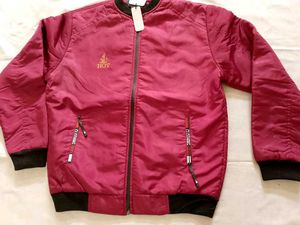 Burgundy Bomber Jacket