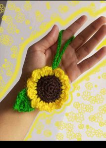 Crocheted Sunflower charm