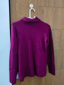 Women's Purple Turtleneck Sweater