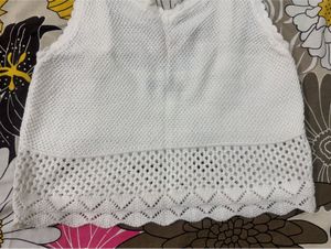 White Knit Tank Top