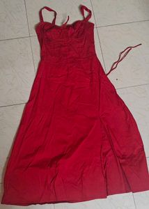 Elegant Red Midi Dress