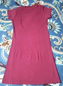 ROUND NECK ONE PIECE DRESS