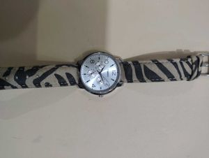 Timex Watch with Zebra Print Band