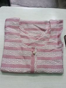 Pink Patterned Kurti Top