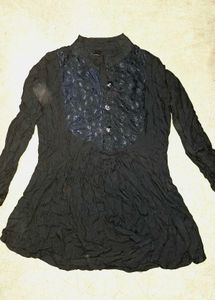 Unique Black Textured Kurta