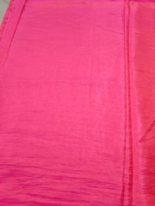 Dark Peach With Gold Shade Silk Material