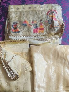 Brand New Chanderi Suit Dress Material With Dupatt