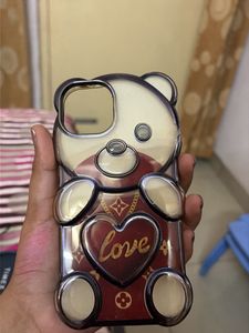 Cute Bear Love i Phone15 Case