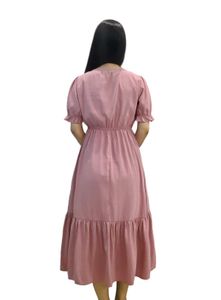 Puff Sleeve Pink Midi Dress💥PRICE DROPPED💥