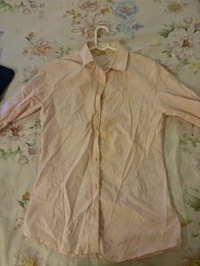 Light Pink Striped Button-Up Shirt