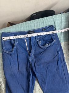 Blue Straight Leg Denim Jeans