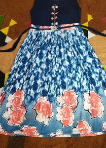 Blue Tunic Dress For Girls