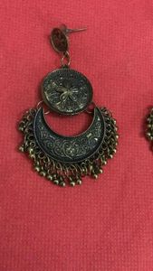 Golden Boho Oxidised jhumka