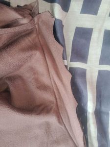 Embellished Brown Velvet Kurta Set