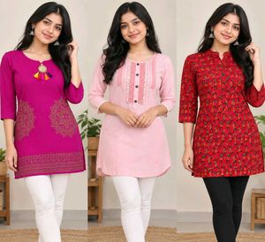 Women’s Stylish Printed Kurti Combo | Pack of 3 |
