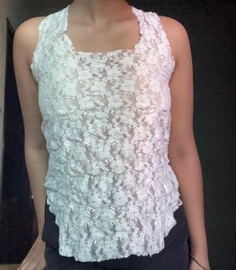 White Lace Halter Top