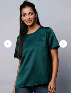 Stylish Satin Teal Top