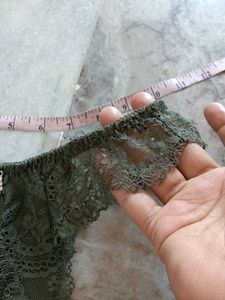 Lace Trim Thong Panty