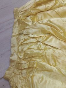 Yellow Satan silk lehnga with gota workWork