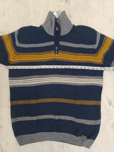 Striped Zip Neck Sweater