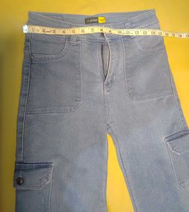 Light Wash Cargo Jeans