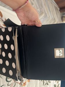 Black &amp; White Polka Dot Clutch