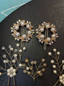 Pearl &amp; Crystal Hair Accessories Set