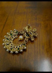 Jadau Polki Earring JHUMKA Chand Baali