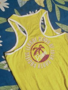 Puma Yellow Racerback Tank Top