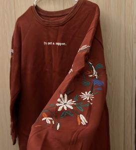 Embroidered Sleeve Sweat