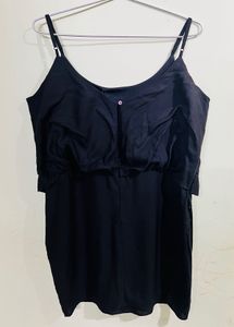 Chic Sequin Black Layered Mini Dress