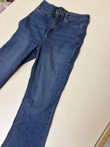 Flared Blue Denim Jeans