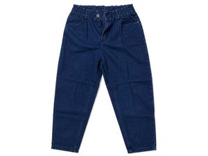 Women's Dark Blue Elastic Waist Denim Jeans