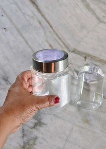 Set of 2 Glass Jars with Lids
